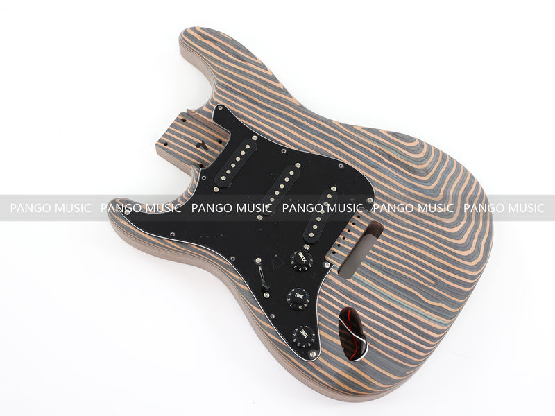 Pre-Sale Left-Handed ST-Style All Zebrawood DIY Electric Guitar Kit (PST-528)