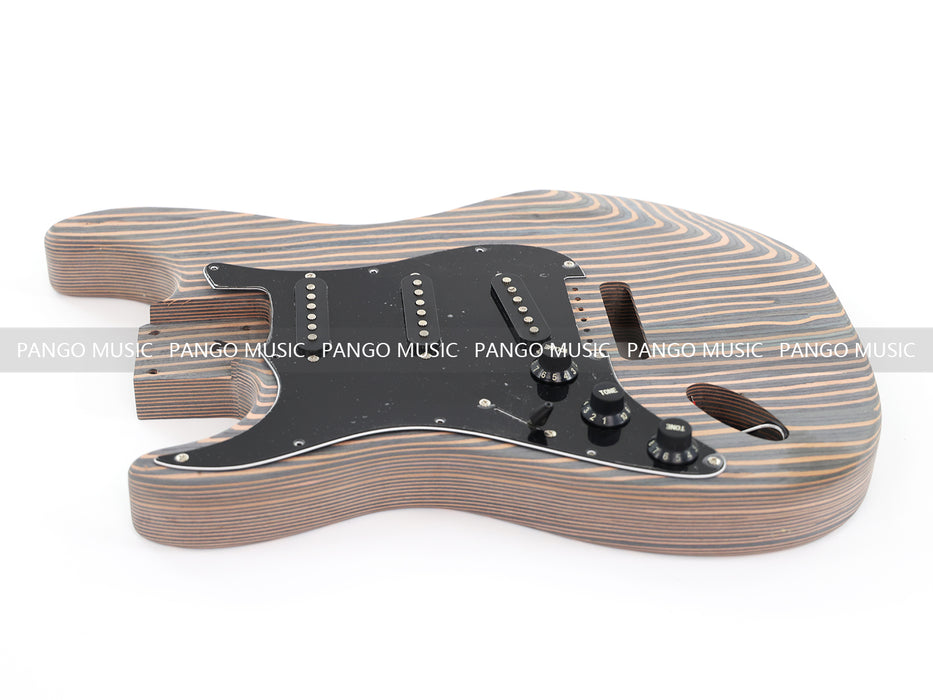 Left Hand Zebrawood DIY Electric Guitar Kit (PST-528)