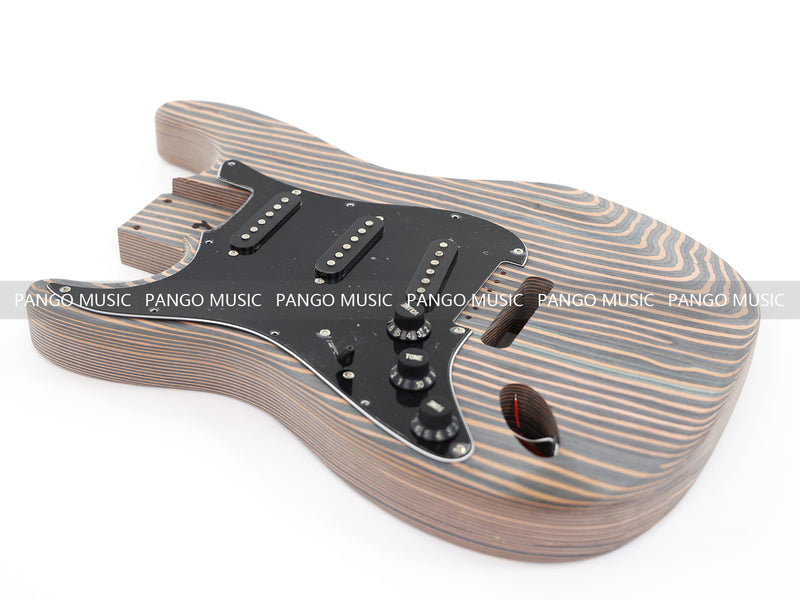 Pre-Sale Left-Handed ST-Style All Zebrawood DIY Electric Guitar Kit (PST-528)