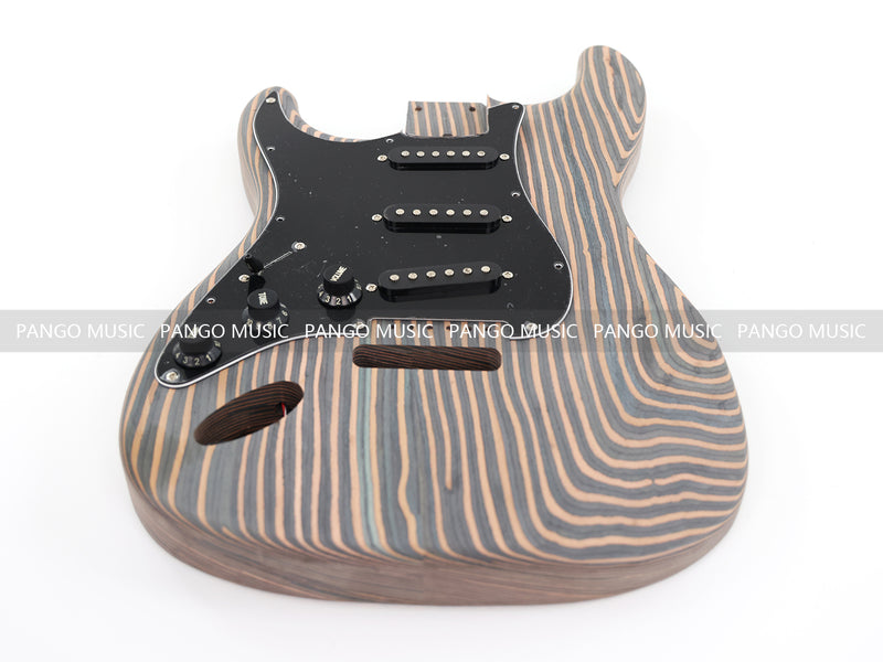 Pre-Sale Left-Handed ST-Style All Zebrawood DIY Electric Guitar Kit (PST-528)