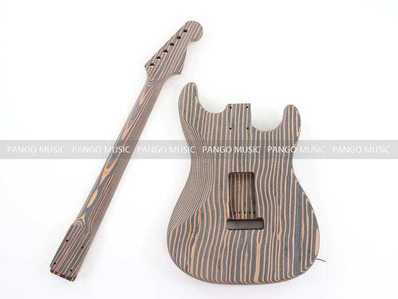 Pre-Sale Left-Handed ST-Style All Zebrawood DIY Electric Guitar Kit (PST-528)