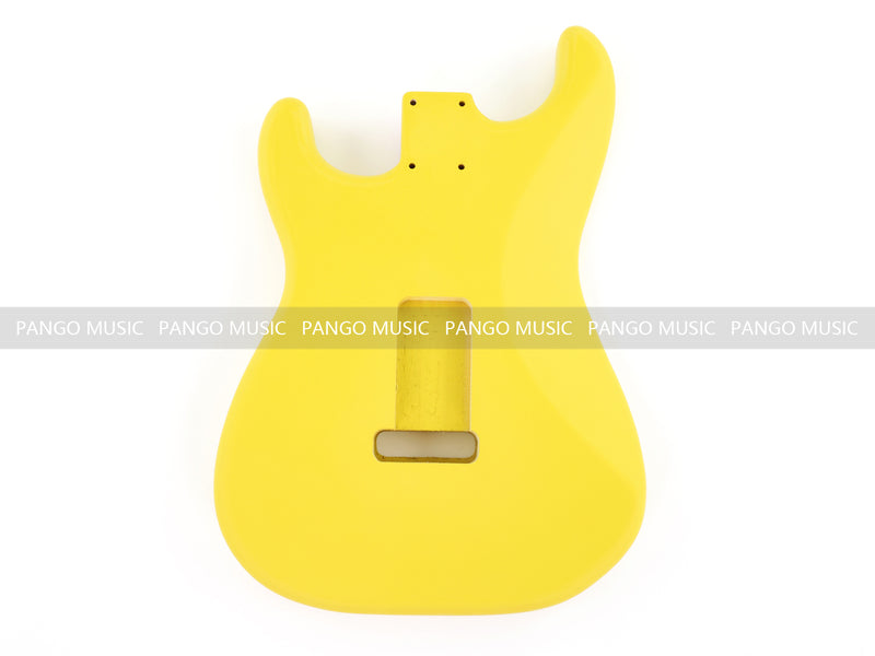 Lightweight Paulownia ST-Style Guitar Body with Matte Cream Yellow Finish (STB-104)
