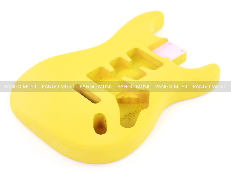 Lightweight Paulownia ST-Style Guitar Body with Matte Cream Yellow Finish (STB-104)