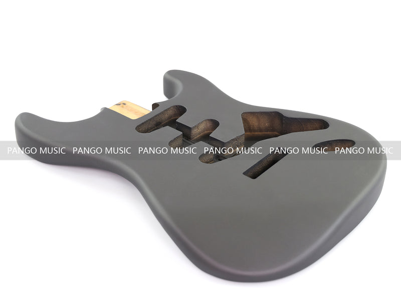 Lightweight Paulownia ST-Style Guitar Kit Body with Matte Charcoal Gray Finish (STB-101)