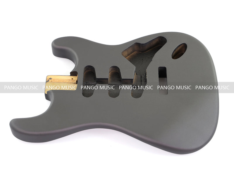 Lightweight Paulownia ST-Style Guitar Kit Body with Matte Charcoal Gray Finish (STB-101)