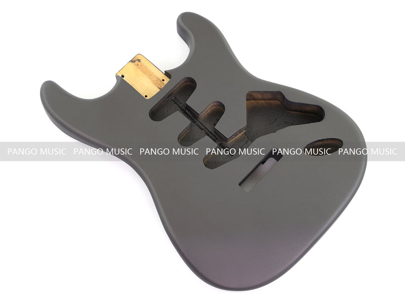 Lightweight Paulownia ST-Style Guitar Kit Body with Matte Charcoal Gray Finish (STB-101)