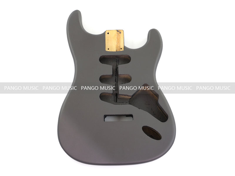 Lightweight Paulownia ST-Style Guitar Kit Body with Matte Charcoal Gray Finish (STB-101)