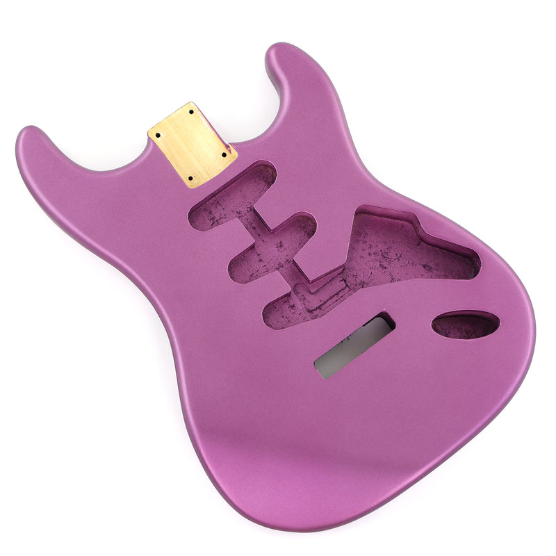 Lightweight Paulownia ST-Style Guitar Kit Body with Matte Purple Finish (STB-102)