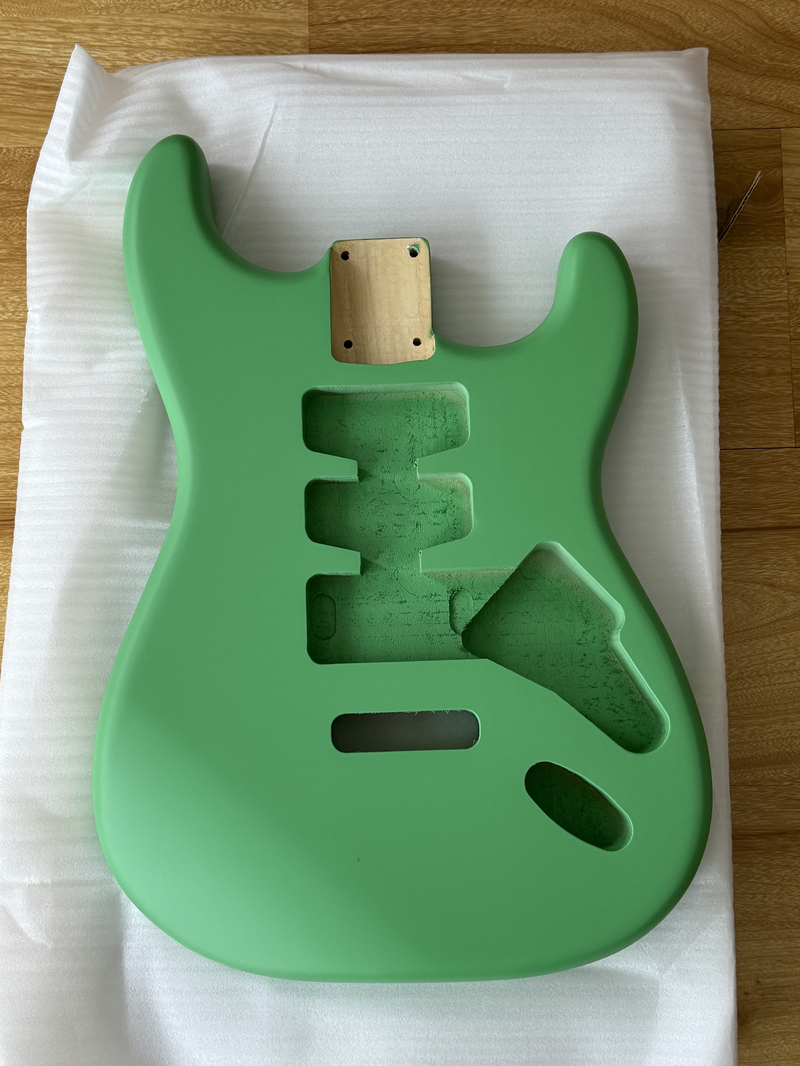 Lightweight Paulownia ST-Style Guitar Kit Body with Matte Mint Green Finish (STB-103)