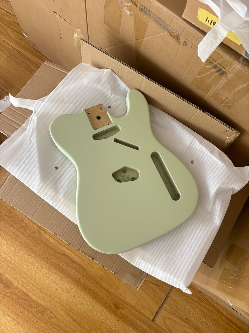 Lightweight Paulownia TL-Style Guitar Kit Body with Matte Light Mint Green Finish (TLB-103)
