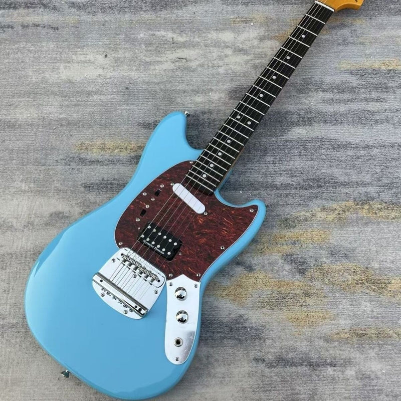 Mustang Style Electric Guitar with Gloss Daphne Blue Finish (LRG-071)