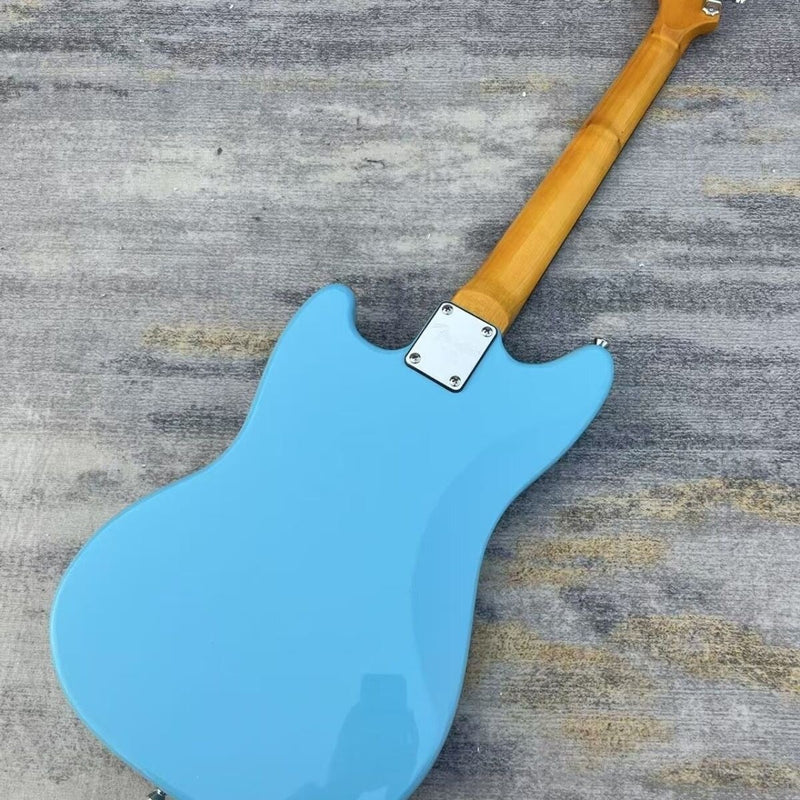 Mustang Style Electric Guitar with Gloss Daphne Blue Finish (LRG-071)