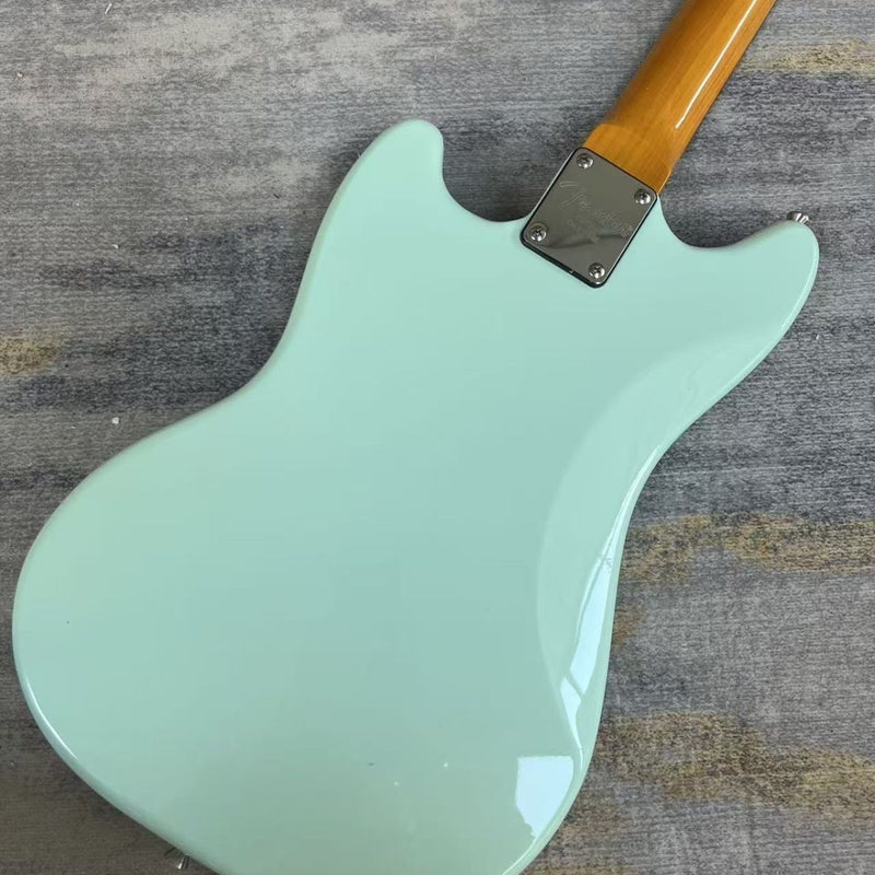 Mustang Style Offset Solid Body Electric Guitar with Gloss Surf Green Finish (LRG-078)