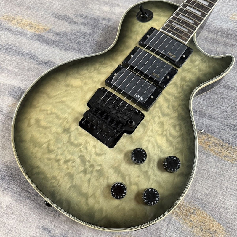 Natural Black Burst Quilted Top LP Style Electric Guitar (LRG-046)