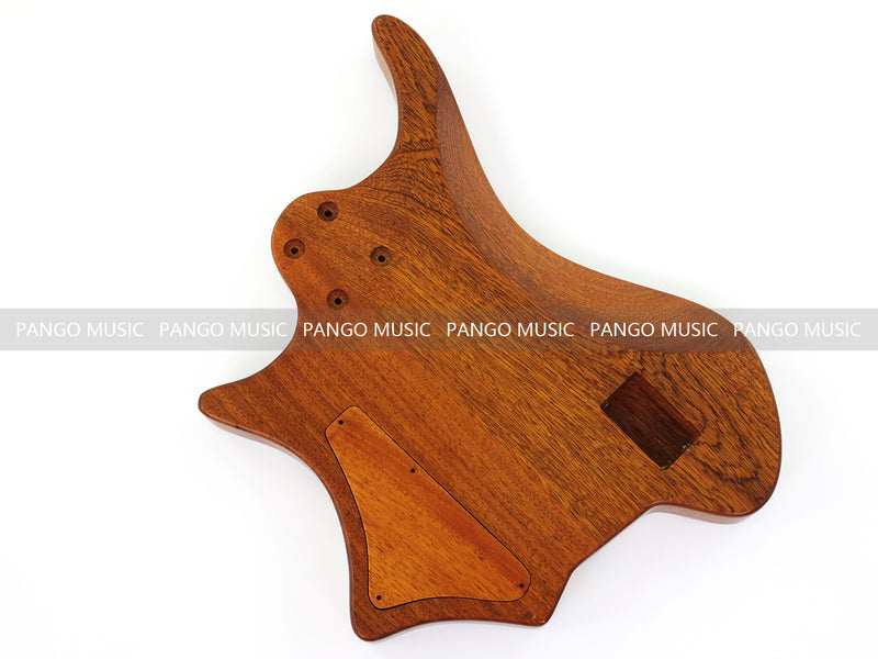 One-of-a-Kind Burl Wood Veneer Epoxy Resin 5 String Headless Electric Bass Guitar Body (H5B-002)