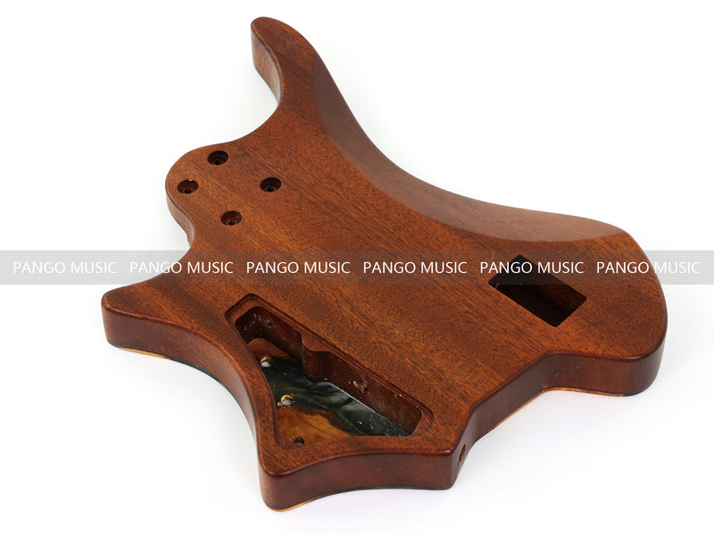 One-of-a-Kind Burl Wood Veneer Epoxy Resin 5 String Headless Electric Bass Guitar Body (H5B-006)
