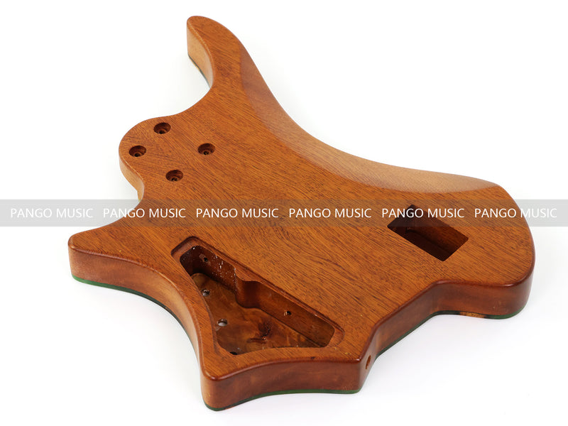 One-of-a-Kind Burl Wood Veneer Epoxy Resin 5 String Headless Electric Bass Guitar Body (H5B-008)