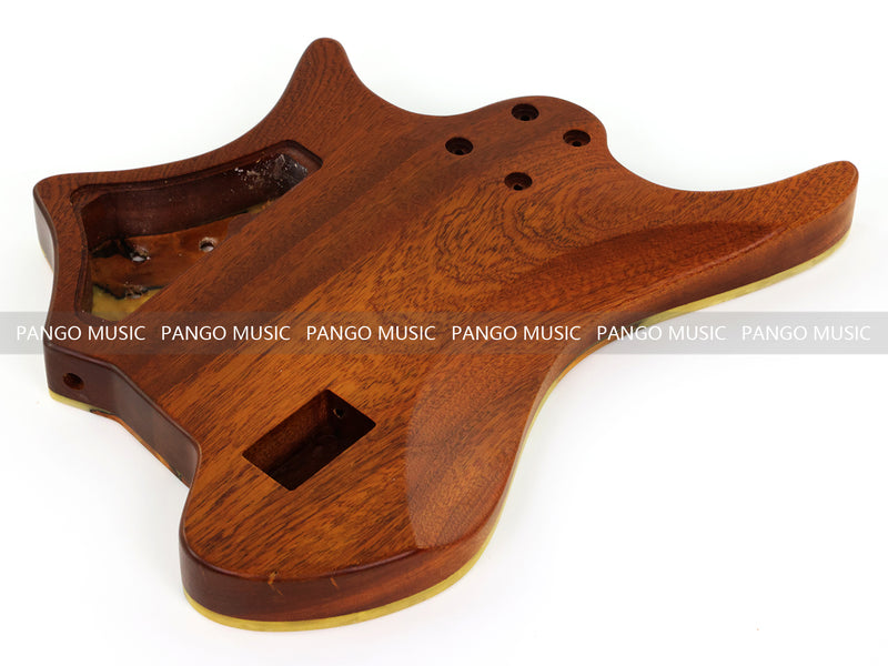 One-of-a-Kind Burl Wood Veneer Epoxy Resin 5 String Headless Electric Bass Guitar Body (H5B-009)