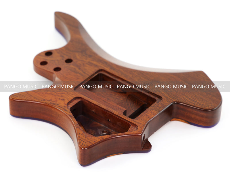 One-of-a-Kind Burl Wood Veneer Epoxy Resin Headless Electric Guitar Body (HBE-008)