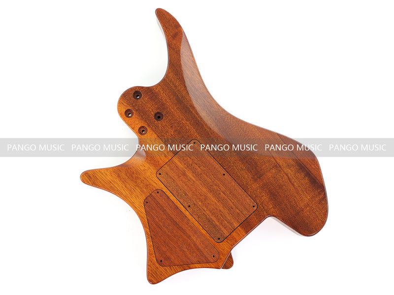 One-of-a-Kind Burl Wood Veneer Epoxy Resin Headless Electric Guitar Body (HBE-009)