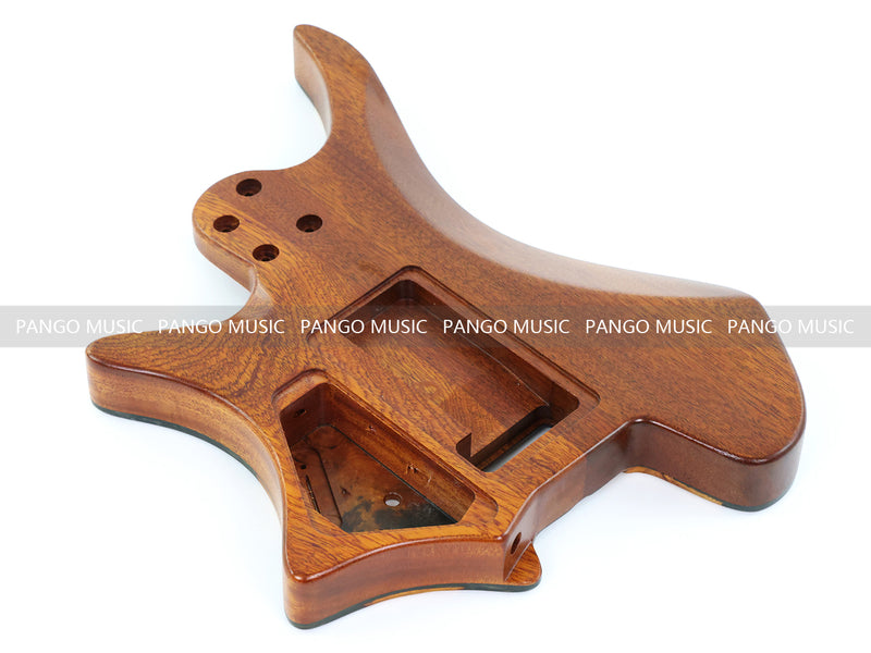 One-of-a-Kind Burl Wood Veneer Epoxy Resin Headless Electric Guitar Body (HBE-019)