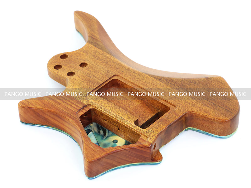 One-of-a-Kind Burl Wood Veneer Epoxy Resin Headless Electric Guitar Body (HBE-026)