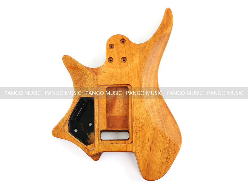 One-of-a-Kind Burl Wood Veneer Epoxy Resin Headless Electric Guitar Body (HBE-029)