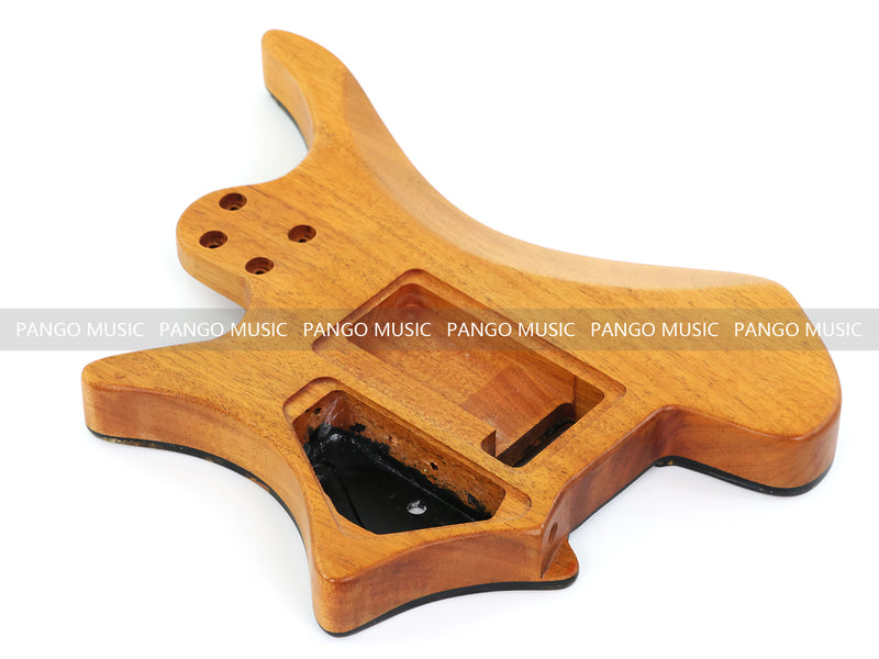 One-of-a-Kind Burl Wood Veneer Epoxy Resin Headless Electric Guitar Body (HBE-030)