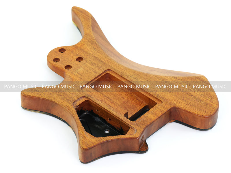 One-of-a-Kind Burl Wood Veneer Epoxy Resin Headless Electric Guitar Body (HBE-033)