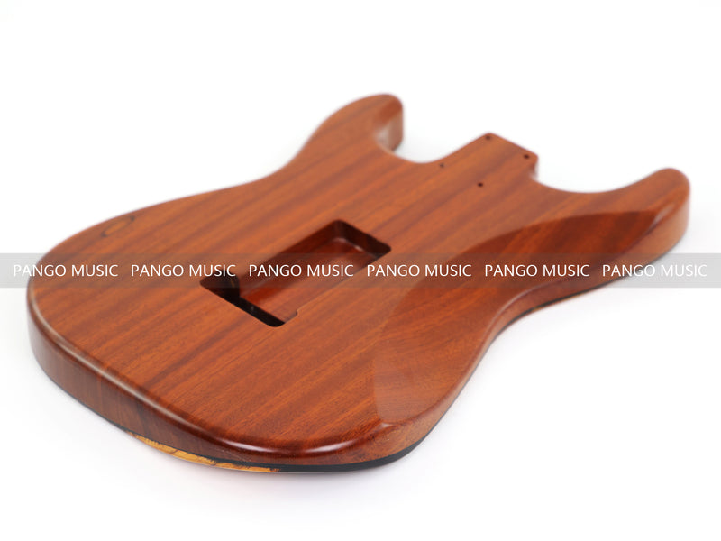 One-of-a-Kind Burl Wood Veneer Epoxy Resin ST Style Electric Guitar Body (SBE-003)