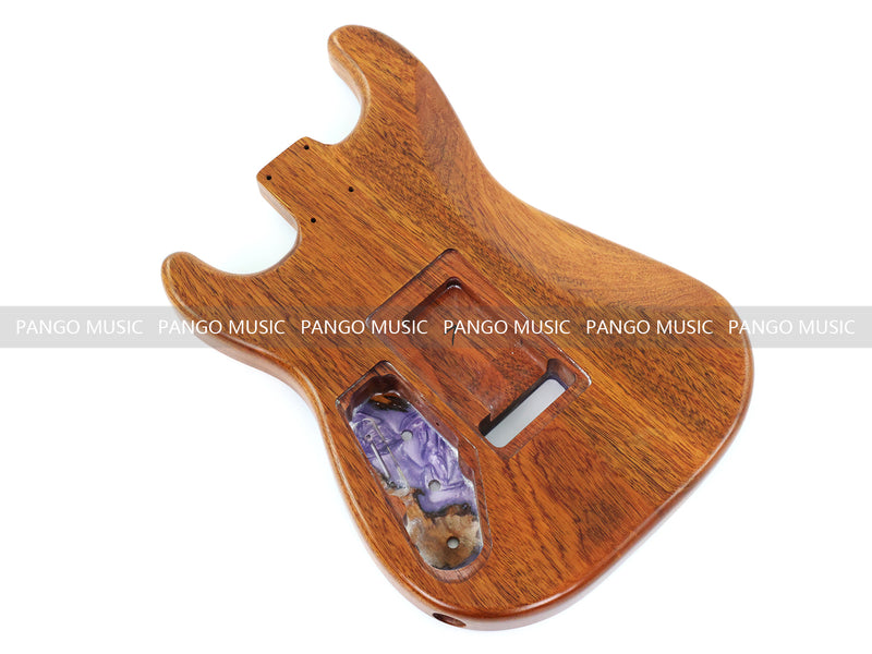 One-of-a-Kind Burl Wood Veneer Epoxy Resin ST Style Electric Guitar Body (SBE-006)