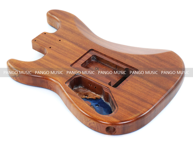 One-of-a-Kind Burl Wood Veneer Epoxy Resin ST Style Electric Guitar Body (SBE-007)