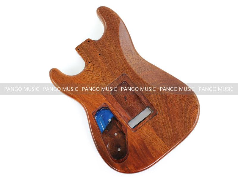 One-of-a-Kind Burl Wood Veneer Epoxy Resin ST Style Electric Guitar Body (SBE-008)