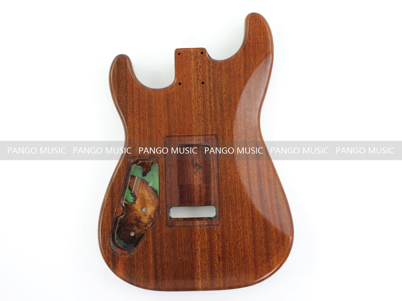 One-of-a-Kind Burl Wood Veneer Epoxy Resin ST Style Electric Guitar Body (SBE-009)