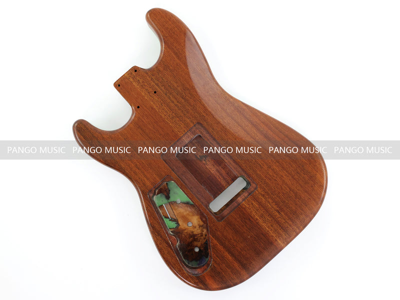 One-of-a-Kind Burl Wood Veneer Epoxy Resin ST Style Electric Guitar Body (SBE-009)
