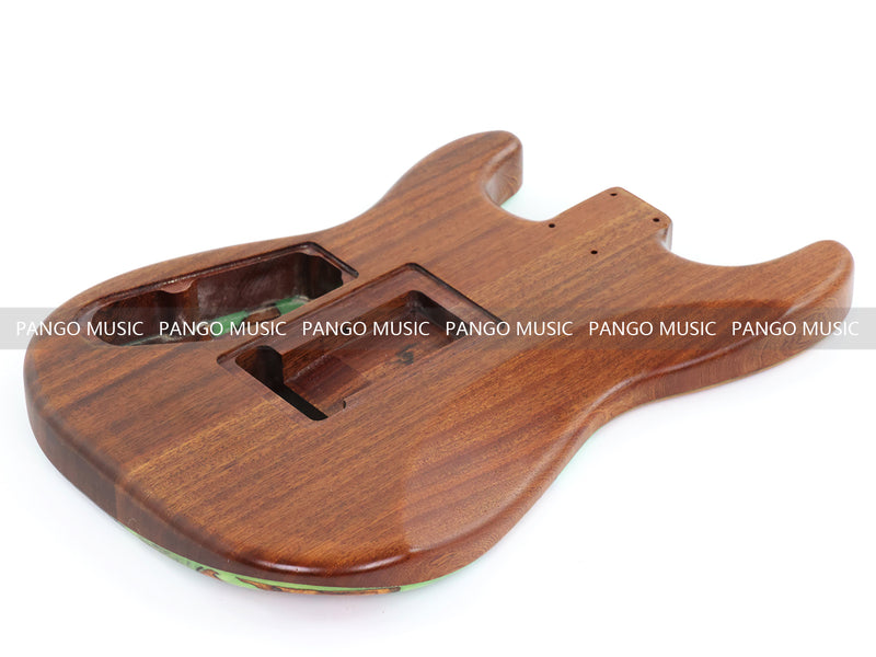 One-of-a-Kind Burl Wood Veneer Epoxy Resin ST Style Electric Guitar Body (SBE-009)