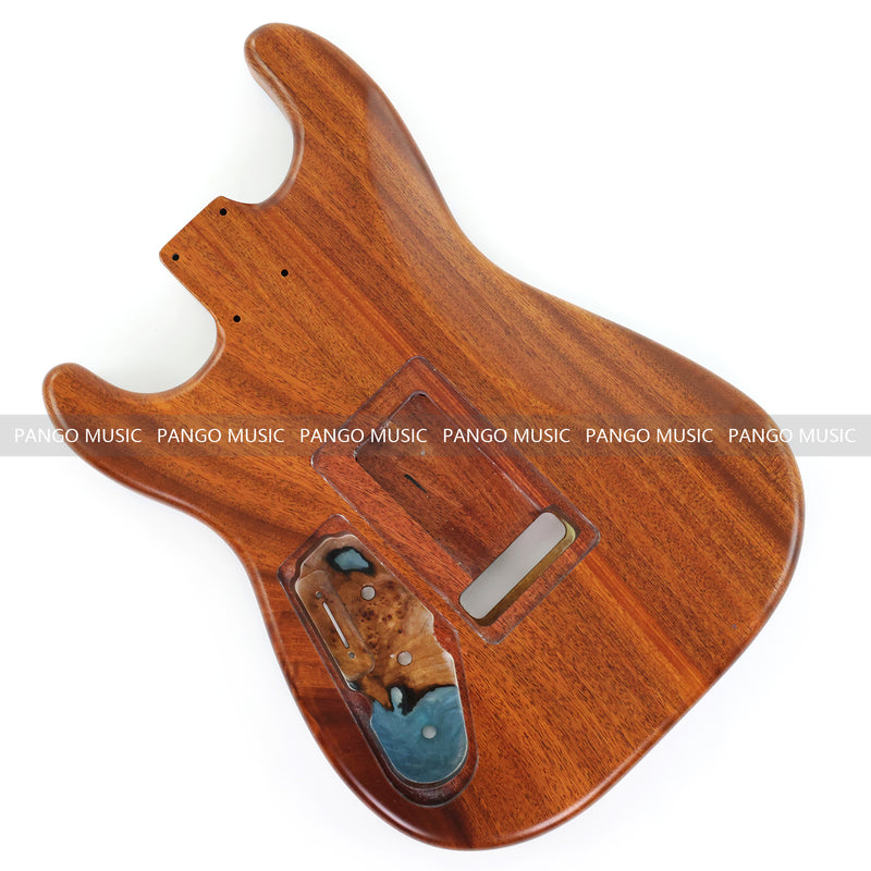 One-of-a-Kind Burl Wood Veneer Epoxy Resin ST Style Electric Guitar Body (SBE-010)