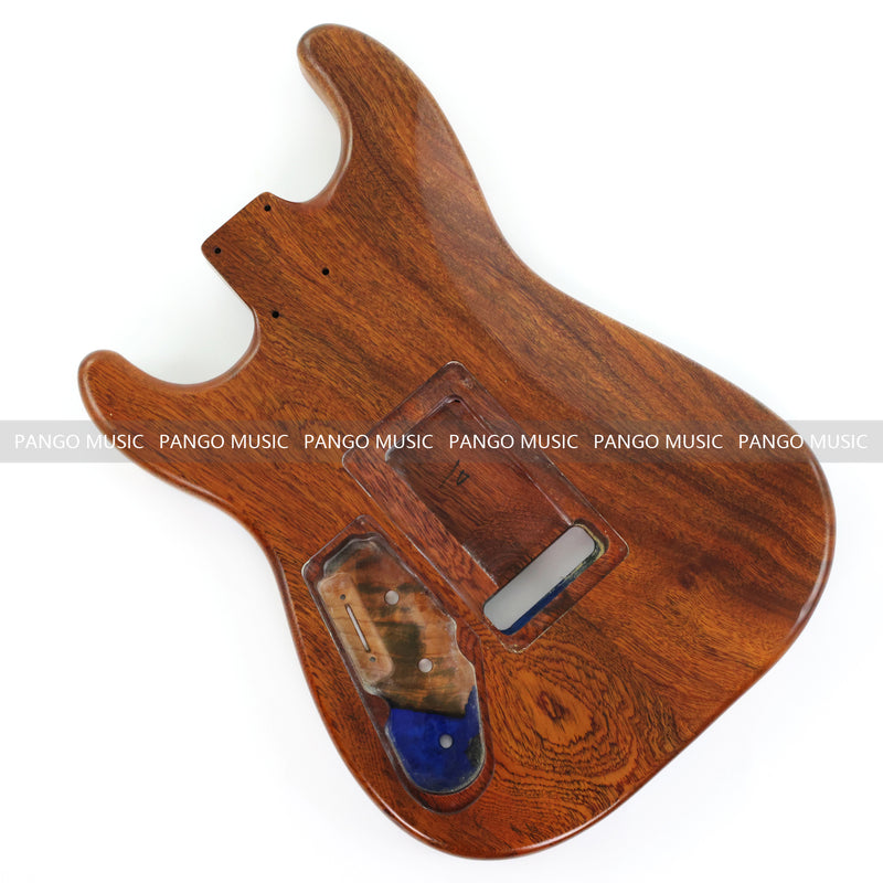 One-of-a-Kind Burl Wood Veneer Epoxy Resin ST Style Electric Guitar Body (SBE-012)