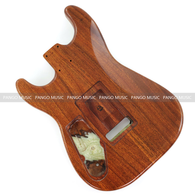 One-of-a-Kind Burl Wood Veneer Epoxy Resin ST Style Electric Guitar Body (SBE-013)