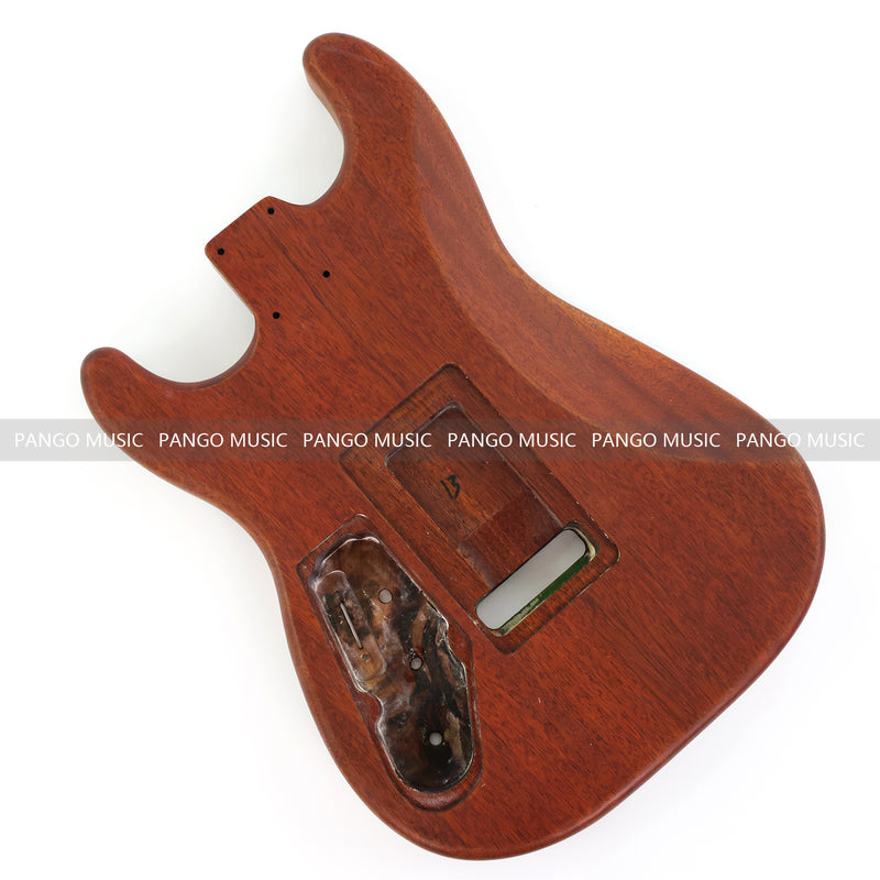 One-of-a-Kind Burl Wood Veneer Epoxy Resin ST Style Electric Guitar Body (SBE-014)