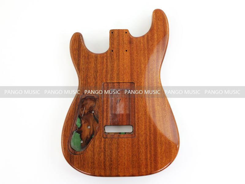 One-of-a-Kind Burl Wood Veneer Epoxy Resin ST Style Electric Guitar Body (SBE-015)