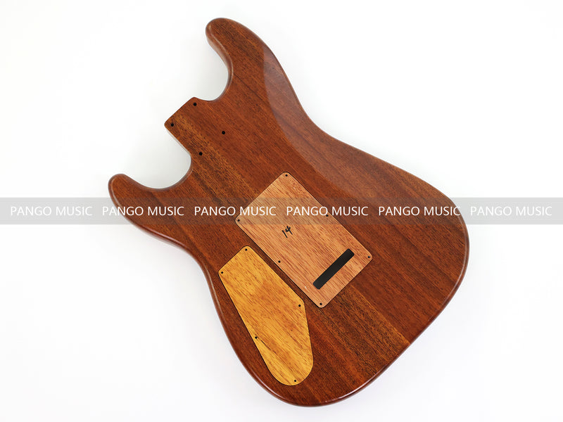 One-of-a-Kind Burl Wood Veneer Epoxy Resin ST Style Electric Guitar Body (SBE-016)