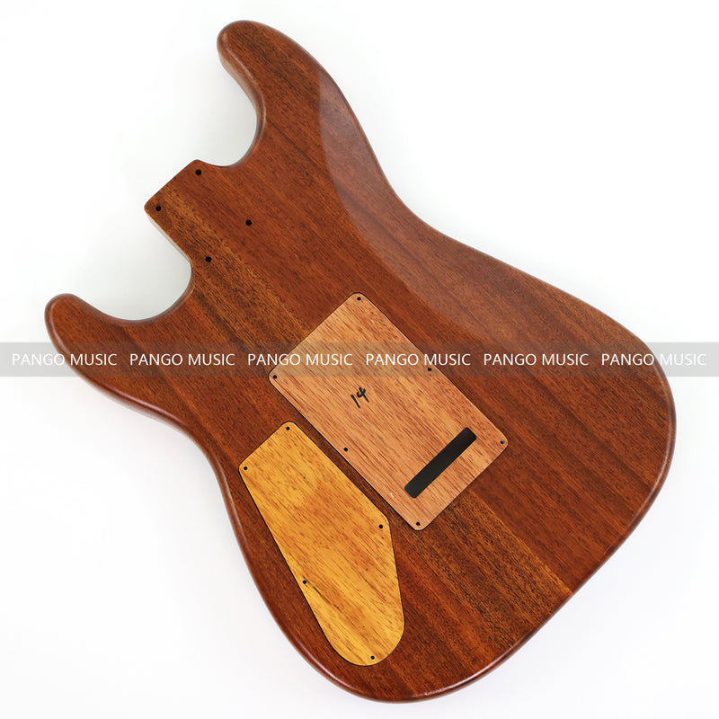 One-of-a-Kind Burl Wood Veneer Epoxy Resin ST Style Electric Guitar Body (SBE-016)