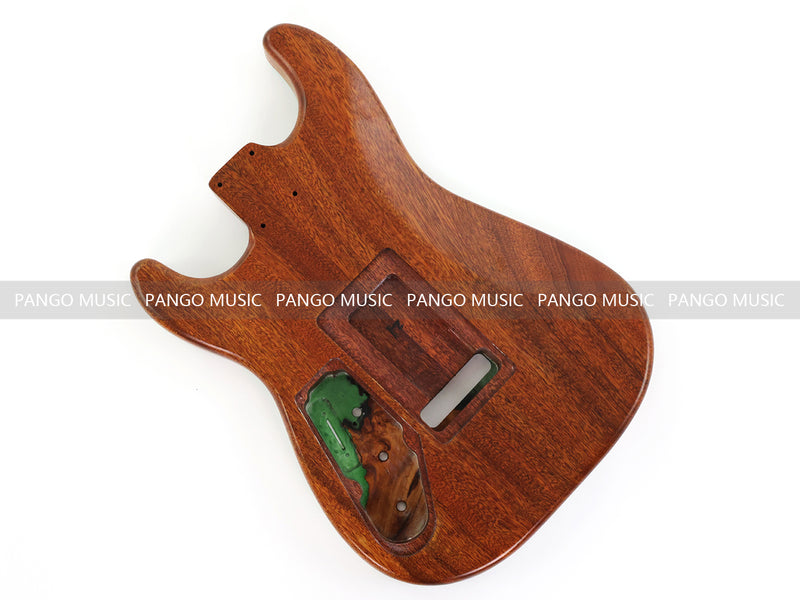 One-of-a-Kind Burl Wood Veneer Epoxy Resin ST Style Electric Guitar Body (SBE-017)