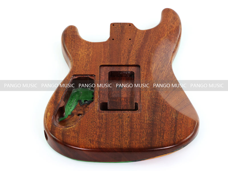 One-of-a-Kind Burl Wood Veneer Epoxy Resin ST Style Electric Guitar Body (SBE-017)