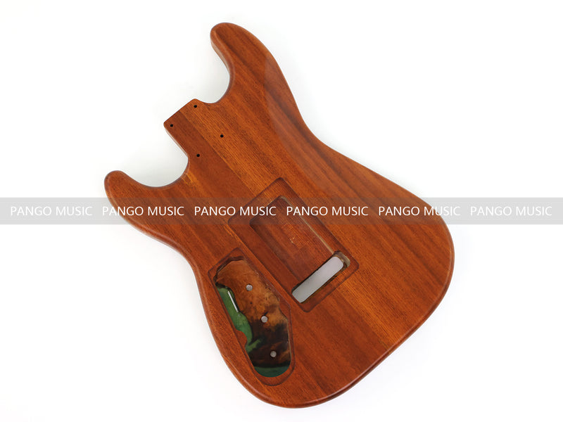 One-of-a-Kind Burl Wood Veneer Epoxy Resin ST Style Electric Guitar Body (SBE-020)
