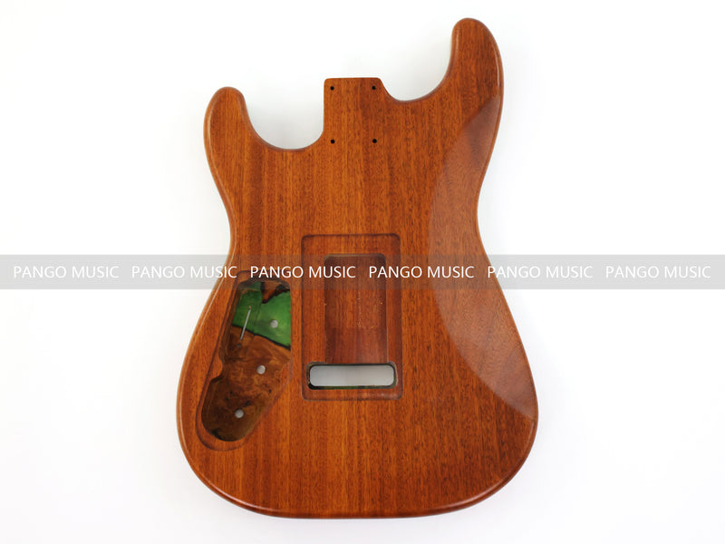 One-of-a-Kind Burl Wood Veneer Epoxy Resin ST Style Electric Guitar Body (SBE-028)