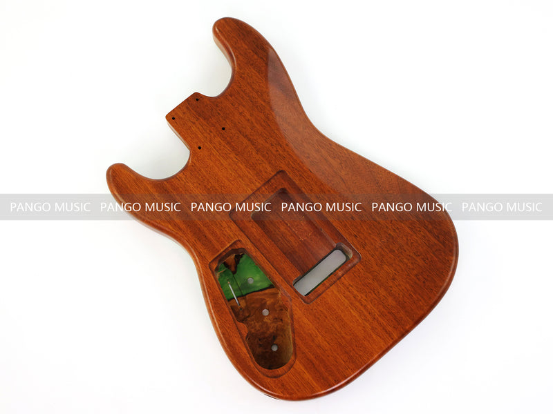One-of-a-Kind Burl Wood Veneer Epoxy Resin ST Style Electric Guitar Body (SBE-028)