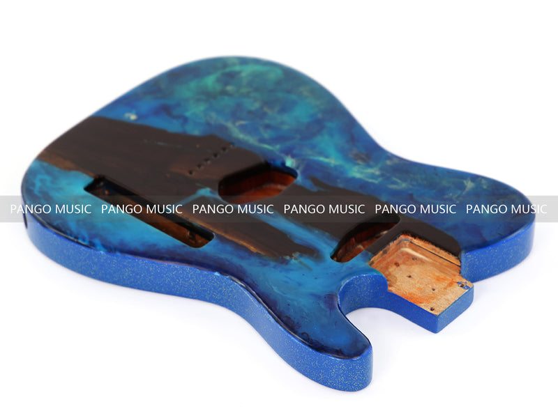 One-of-a-Kind Burl Wood Veneer Epoxy Resin Tele Style Electric Guitar Body (BE-008)