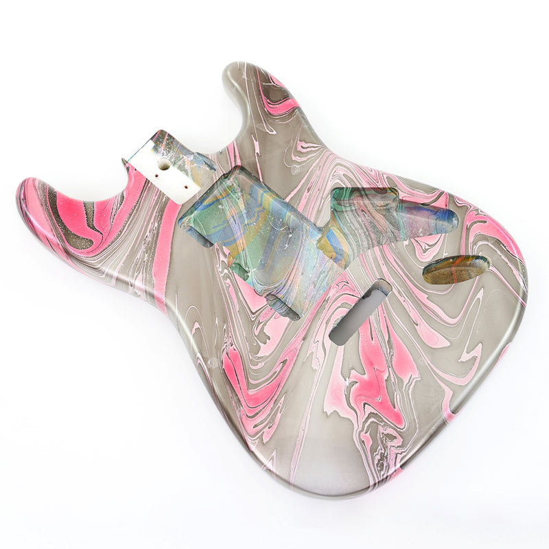 One-of-a-Kind Hand-Swirled ST Style Electric Guitar Body (HST-001)